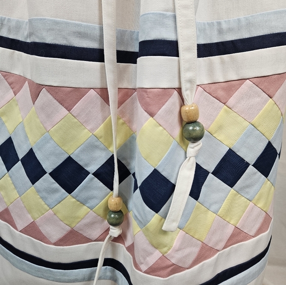 Owen Ridge Swedish Diamond Patchwork Midi Skirt One Size Women's P64 - Picture 7 of 8